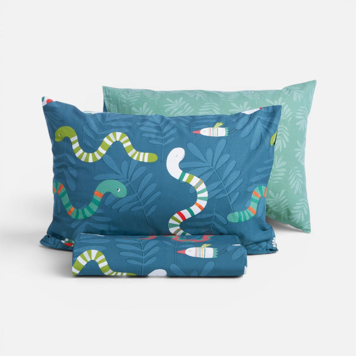 Σετ Παπλωματοθήκη Μονή Μπλε Warms Nef-Nef Homeware