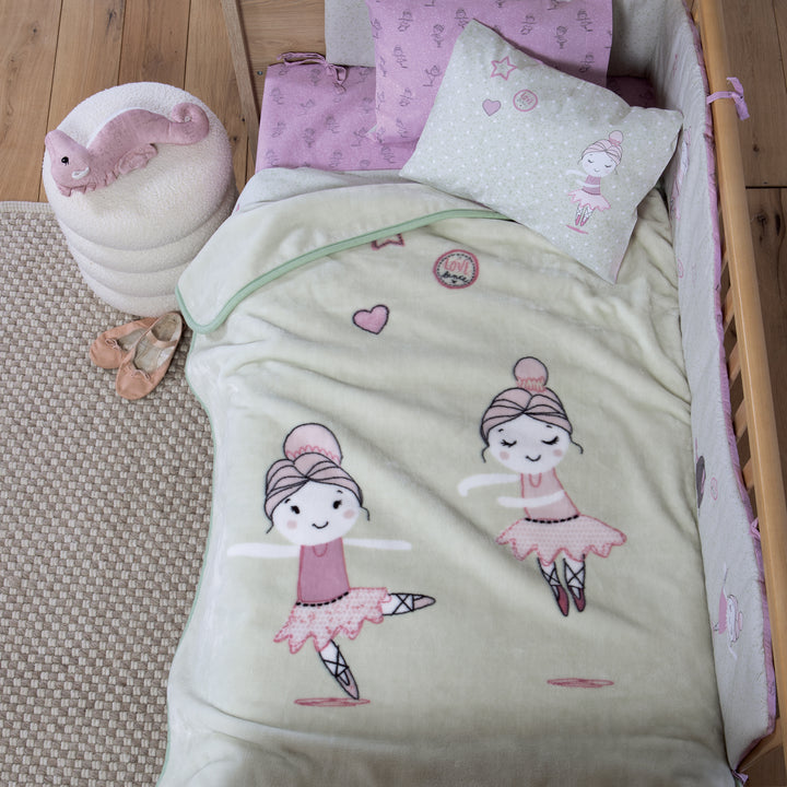 Κουβέρτα Αγκαλιάς Βελουτέ Μέντα Ballerine World Nef-Nef Homeware