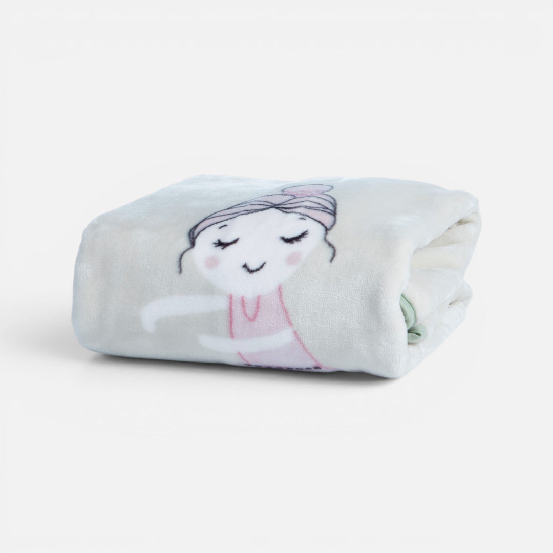 Κουβέρτα Αγκαλιάς Βελουτέ Μέντα Ballerine World Nef-Nef Homeware