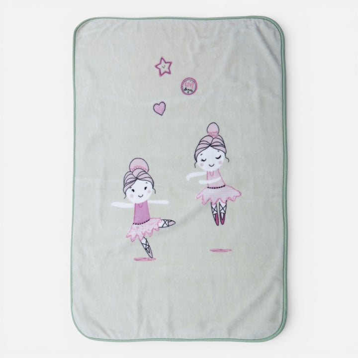 Κουβέρτα Κούνιας Βελουτέ Μέντα Ballerine World Nef-Nef Homeware
