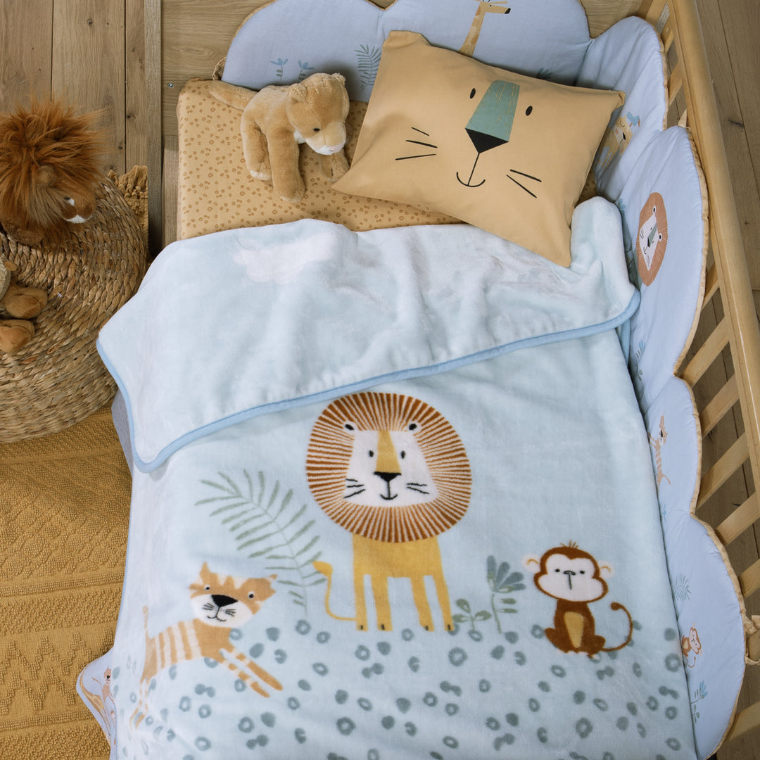 Κουβέρτα Κούνιας Βελουτέ Μπλε Wild Company Nef-Nef Homeware