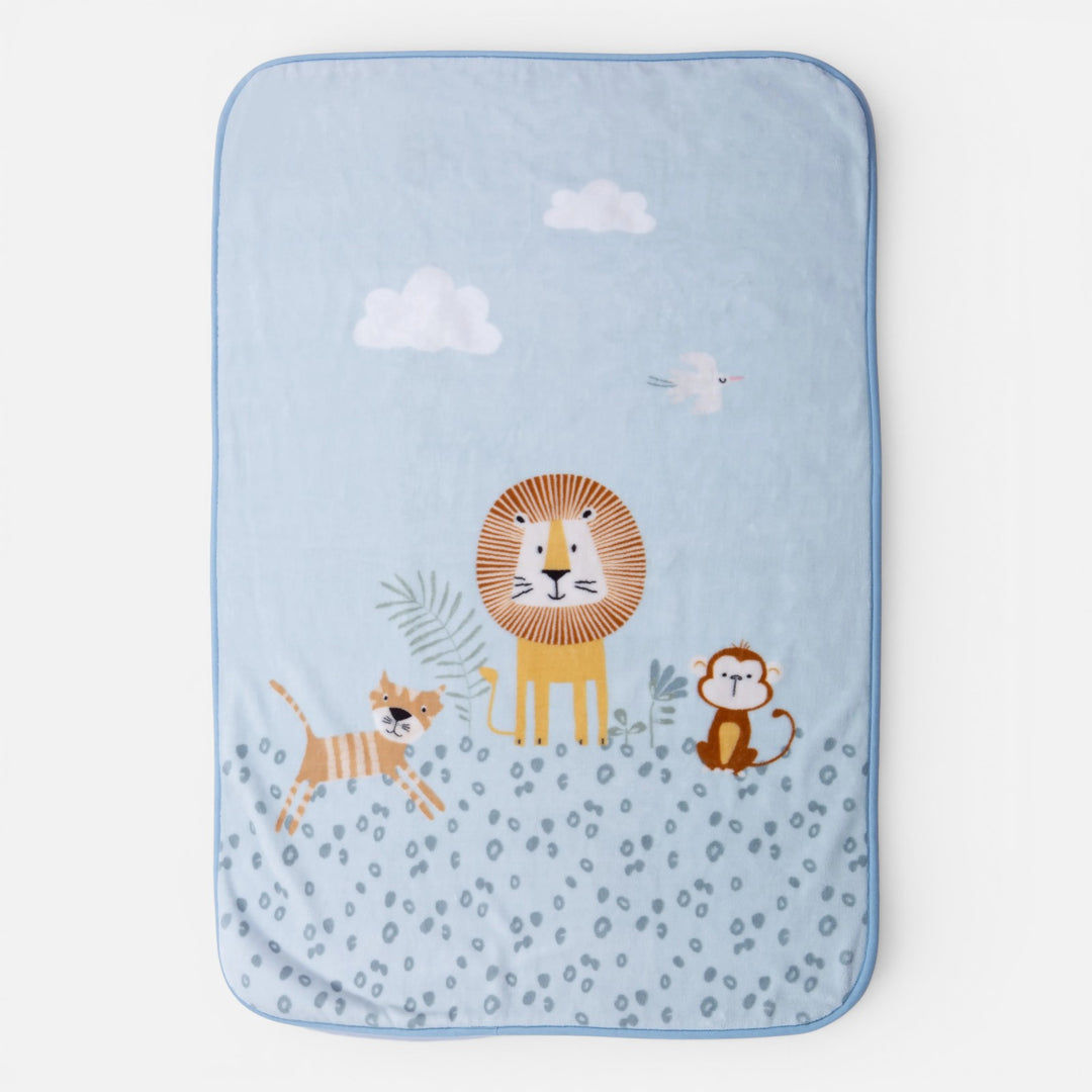 Κουβέρτα Κούνιας Βελουτέ Μπλε Wild Company Nef-Nef Homeware