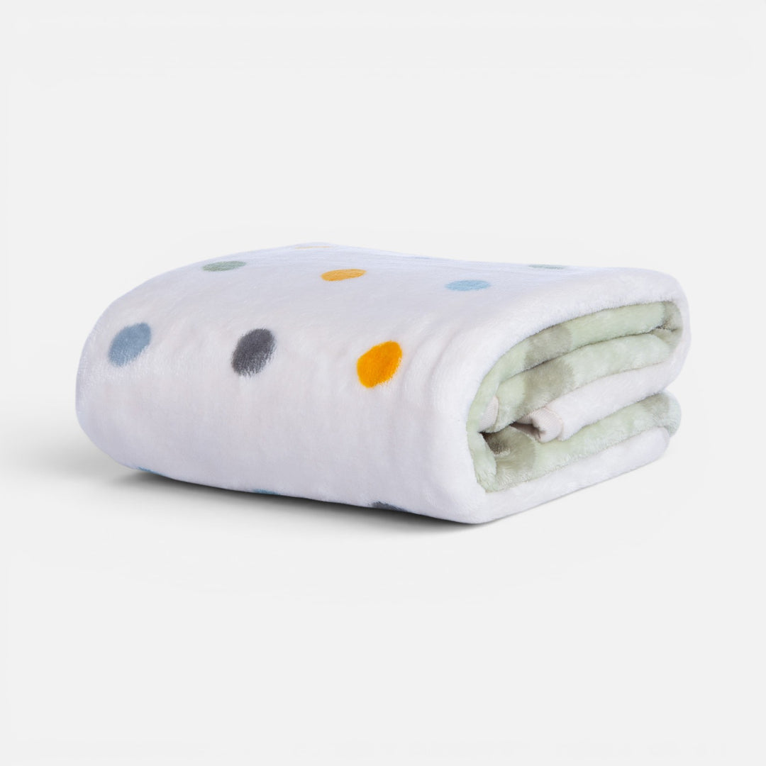 Κουβέρτα Αγκαλιάς Βελουτέ Πράσινη Dots Nef-Nef Homeware