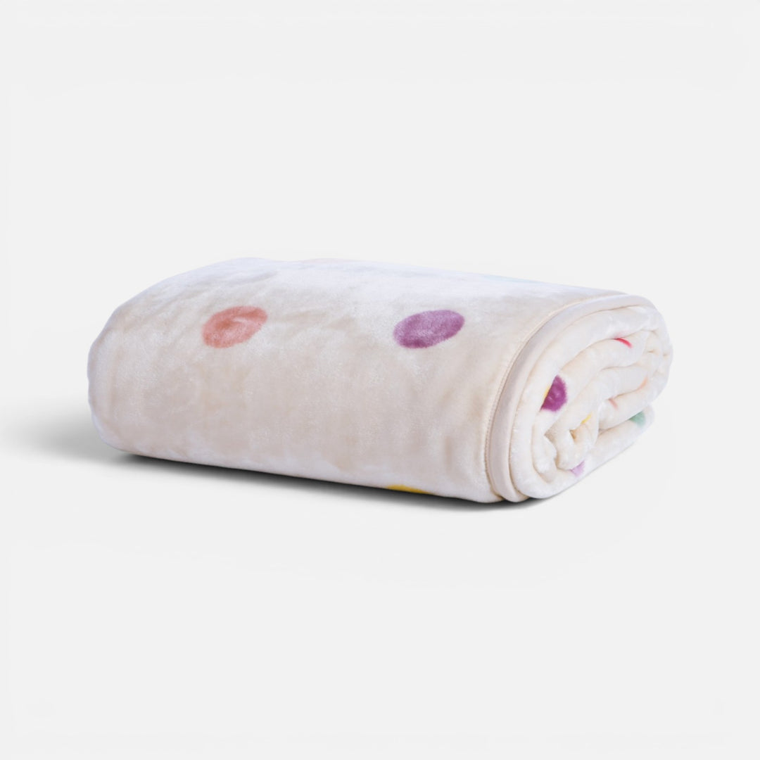 Κουβέρτα Μονή Πουά Εκρού Dots Nef-Nef Homeware