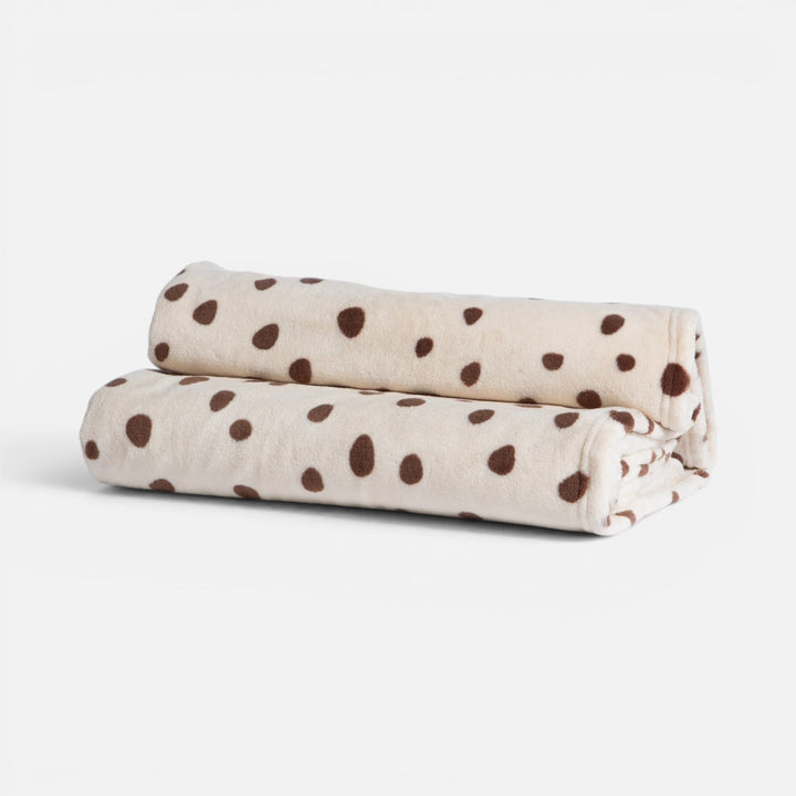 Κουβέρτα Καναπέ Fleece Εκρού-Μπεζ Πουά Trust Nef-Nef Homeware