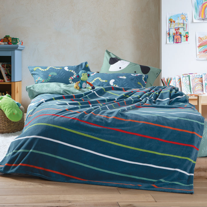 Κουβέρτα Μονή Μπλε Chromatic Nef-Nef Homeware