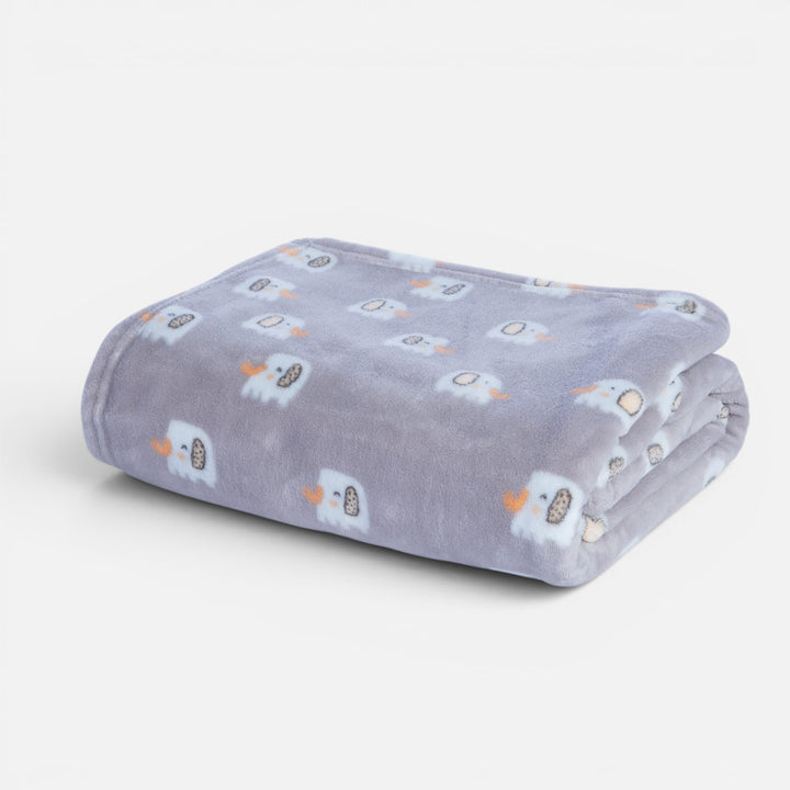 Κουβέρτα Αγκαλιάς Fleece Γκρι Elephants Nef-Nef Homeware