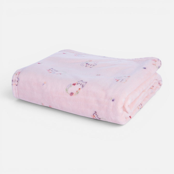 Κουβέρτα Κούνιας Fleece Ροζ Cats are Perfect Nef-Nef Homeware