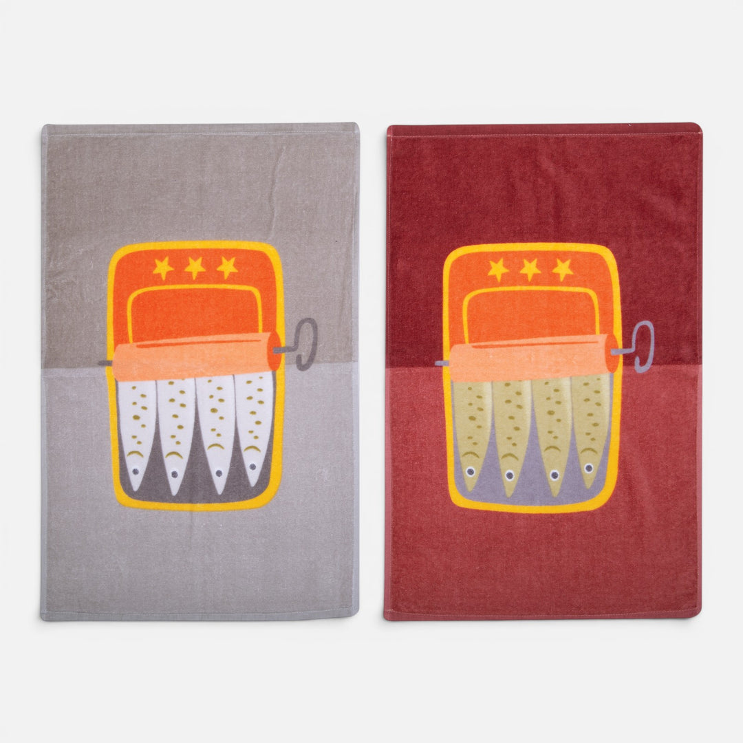 Ποτηρόπανο Βελουτέ Γκρι Sardines Nef-Nef Homeware