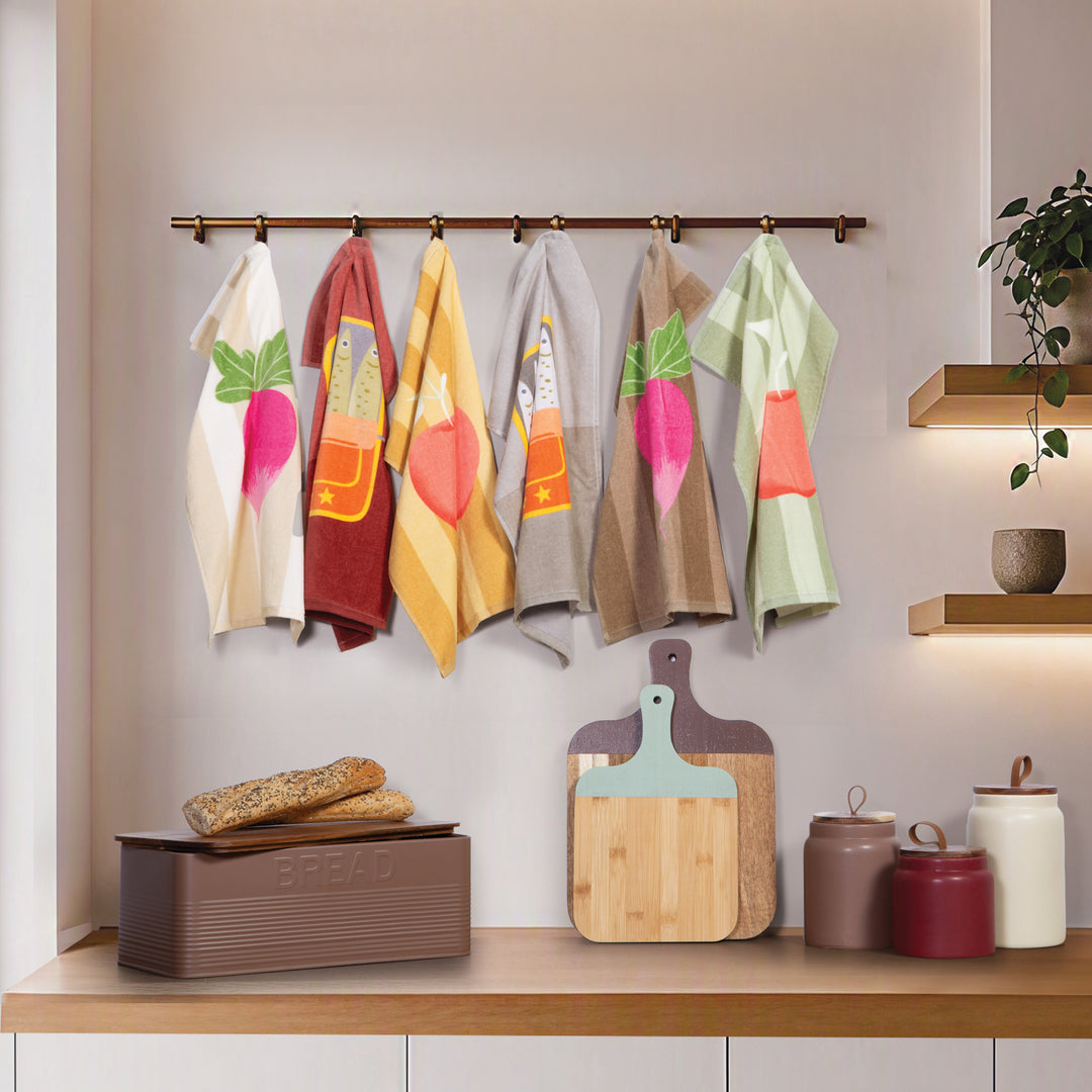 Ποτηρόπανο Βελουτέ Γκρι Sardines Nef-Nef Homeware