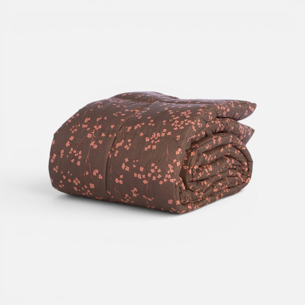 Πάπλωμα Υπέρδιπλο Καφέ Floriva Nef-Nef Homeware
