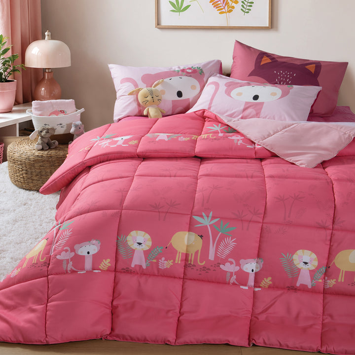 Πάπλωμα Μονό Ροζ Wild & Sweet Nef-Nef Homeware