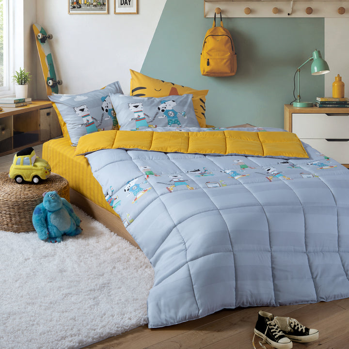 Πάπλωμα Μονό Κίτρινο-Γκρι Cool Skating Nef-Nef Homeware