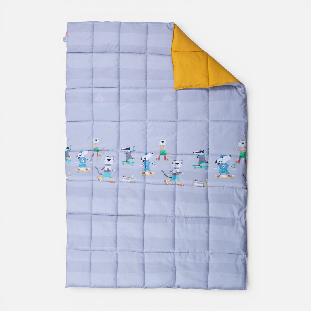Πάπλωμα Μονό Κίτρινο-Γκρι Cool Skating Nef-Nef Homeware