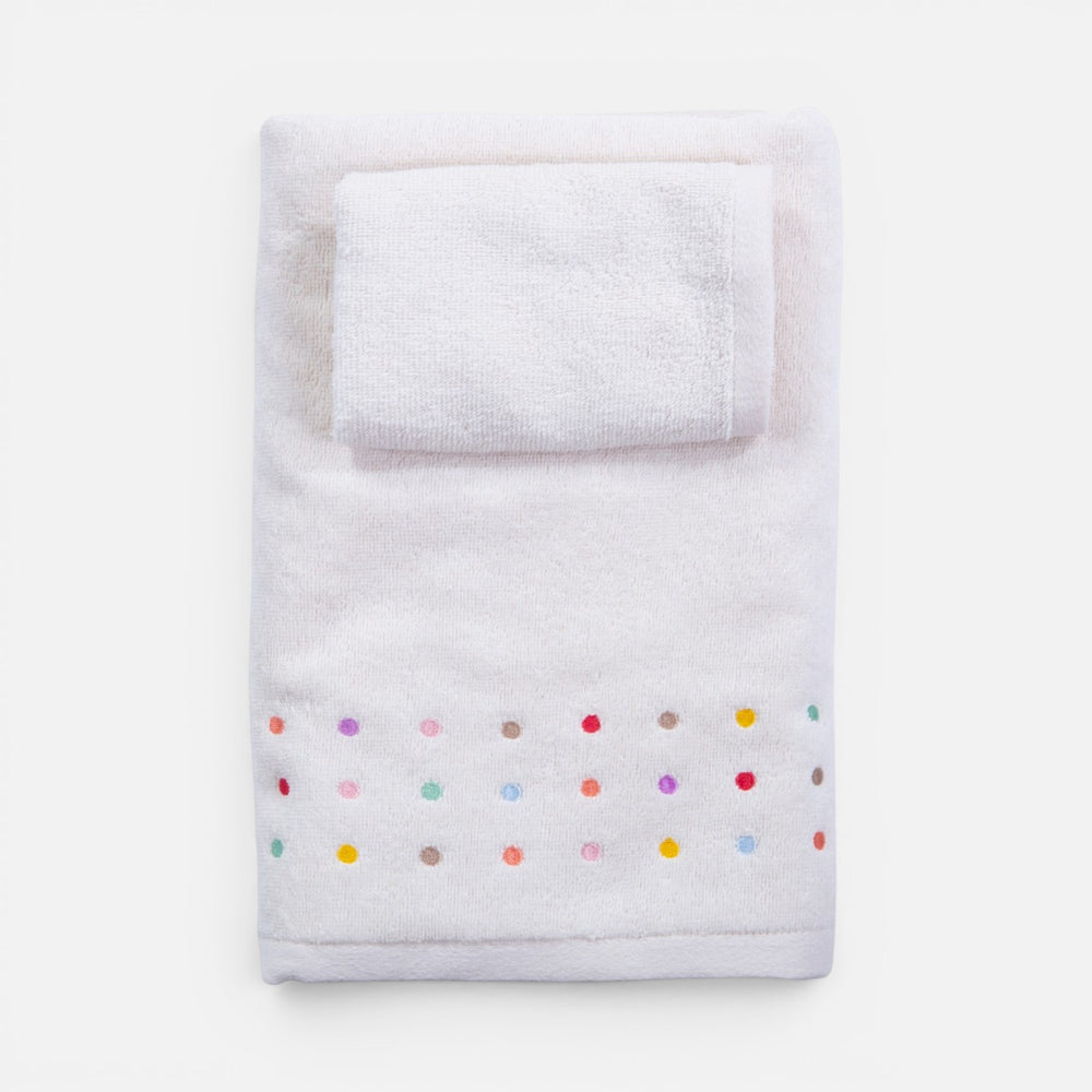 Πετσέτες Βρεφικές Σετ 2Τμχ Εκρού-Ροζ Dots Nef-Nef Homeware