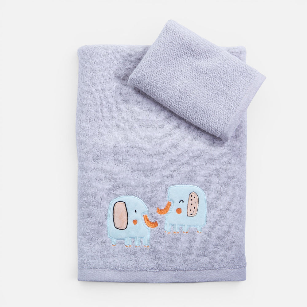 Πετσέτες Βρεφικές Σετ 2Τμχ Γκρι Elephants Nef-Nef Homeware