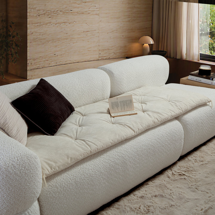 Ανώστρωμα Καναπέ Εκρού Eriete 70X220cm, παρουσίαση προϊόντος σε καθαρό φόντο με έμφαση στο σχέδιο, την απόχρωση και τις βασικές λεπτομέρειες της Nef-Nef Homeware.