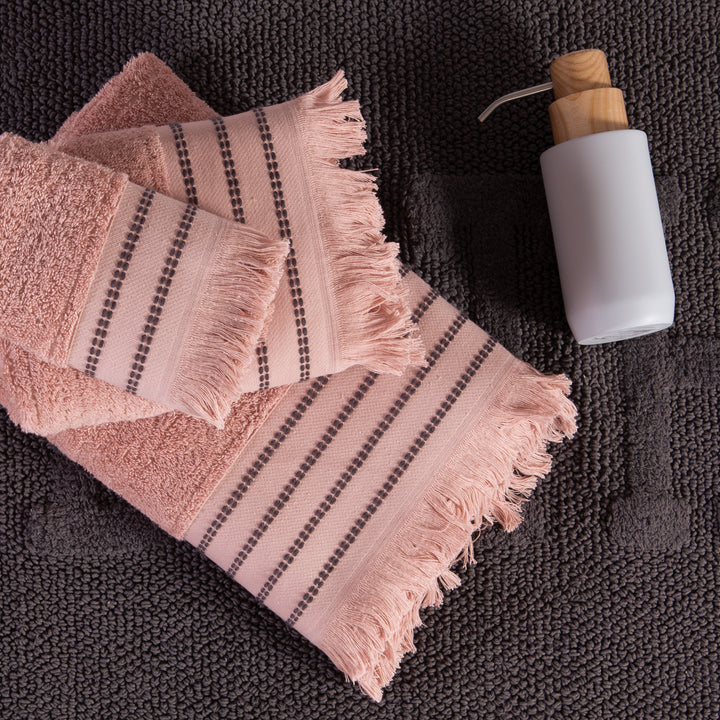 Πετσέτα Χεριών Ροζ με Κρόσσι Apart Nef-Nef Homeware