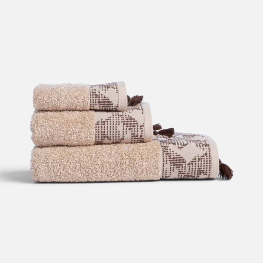Σετ Πετσέτες 3Τμχ Μπεζ Zeyn Nef-Nef Homeware