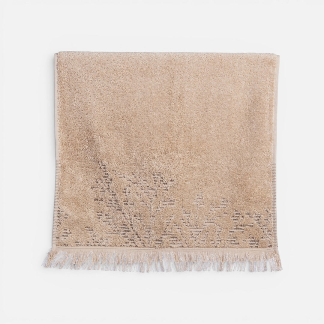 Πετσέτα Χεριών Μπεζ με Κρόσσι Saron Nef-Nef Homeware