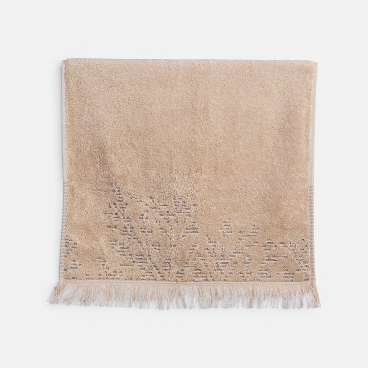 Πετσέτα Προσώπου Μπεζ με Κρόσσι Saron Nef-Nef Homeware