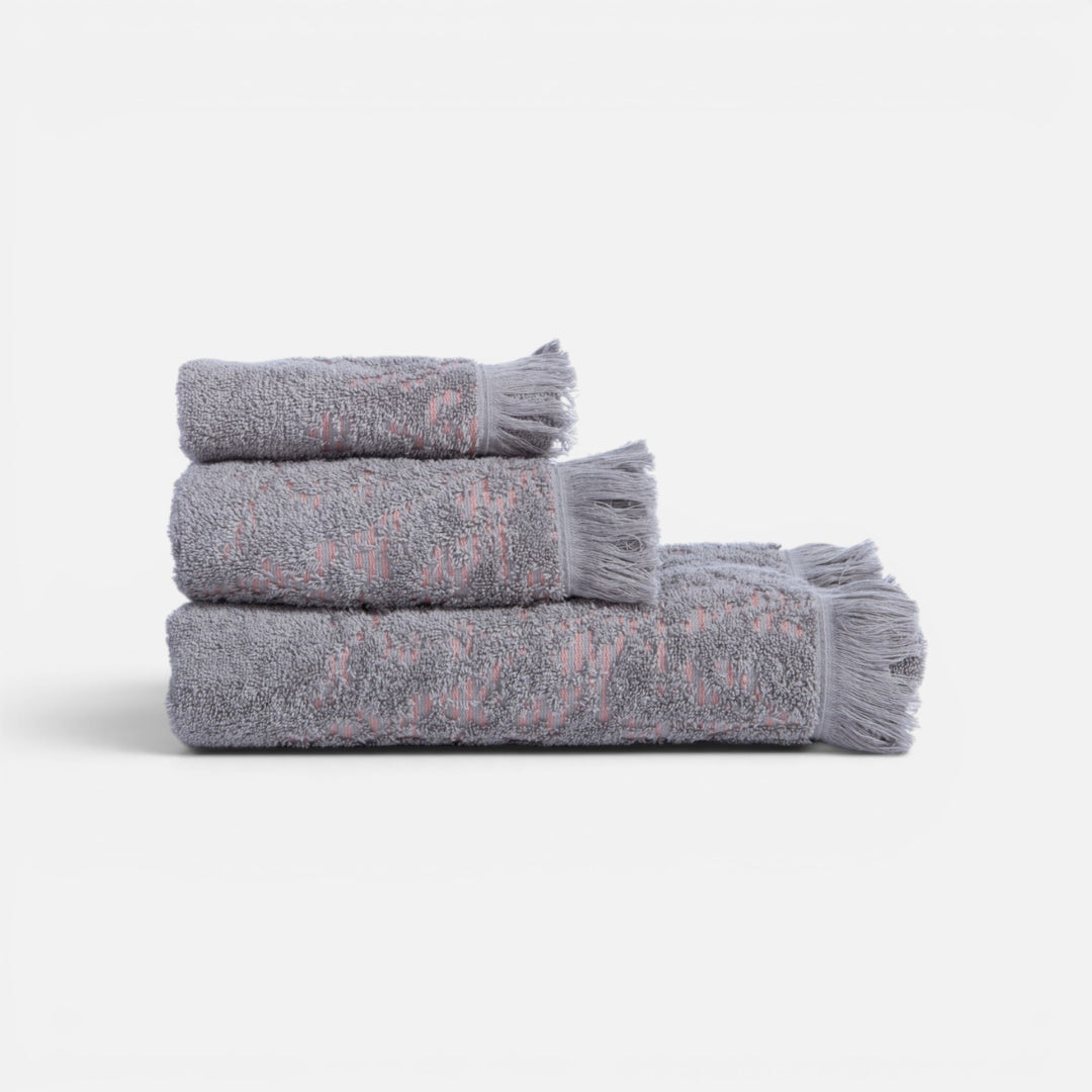 Πετσέτα Σώματος Γκρι με Κρόσσι Saron Nef-Nef Homeware