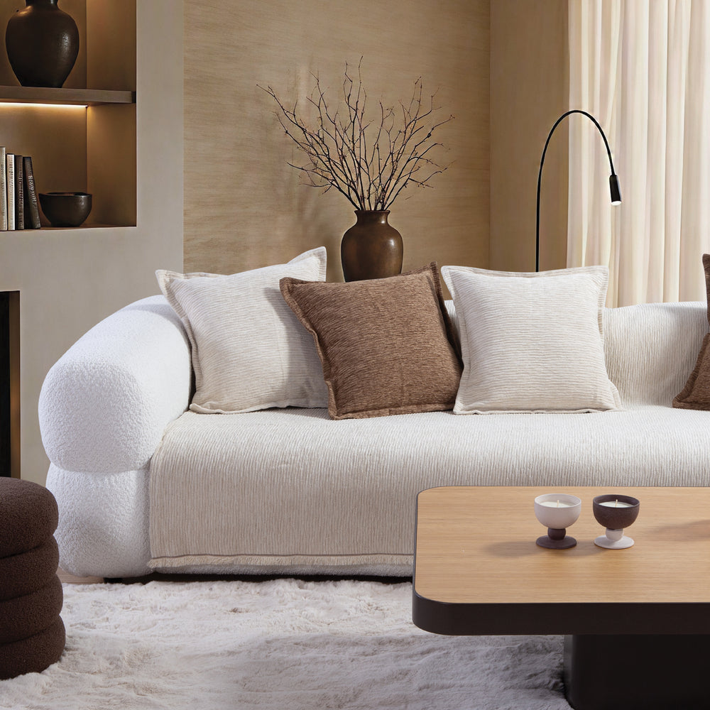 Ριχτάρι Τριθέσιου Καναπέ Εκρού Venezia Nef-Nef Homeware