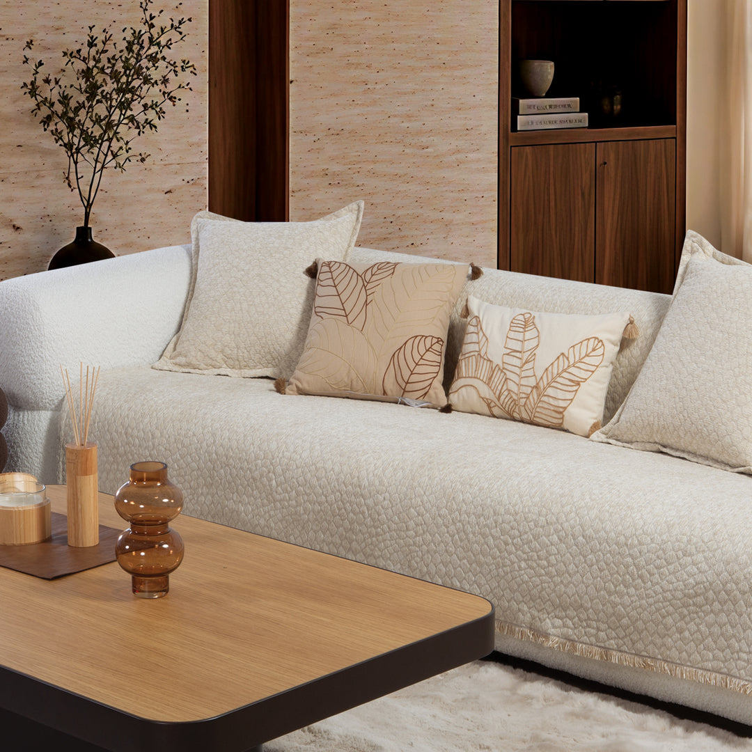 Ριχτάρι Τριθέσιου Καναπέ Εκρού Κροκό Decore Nef-Nef Homeware