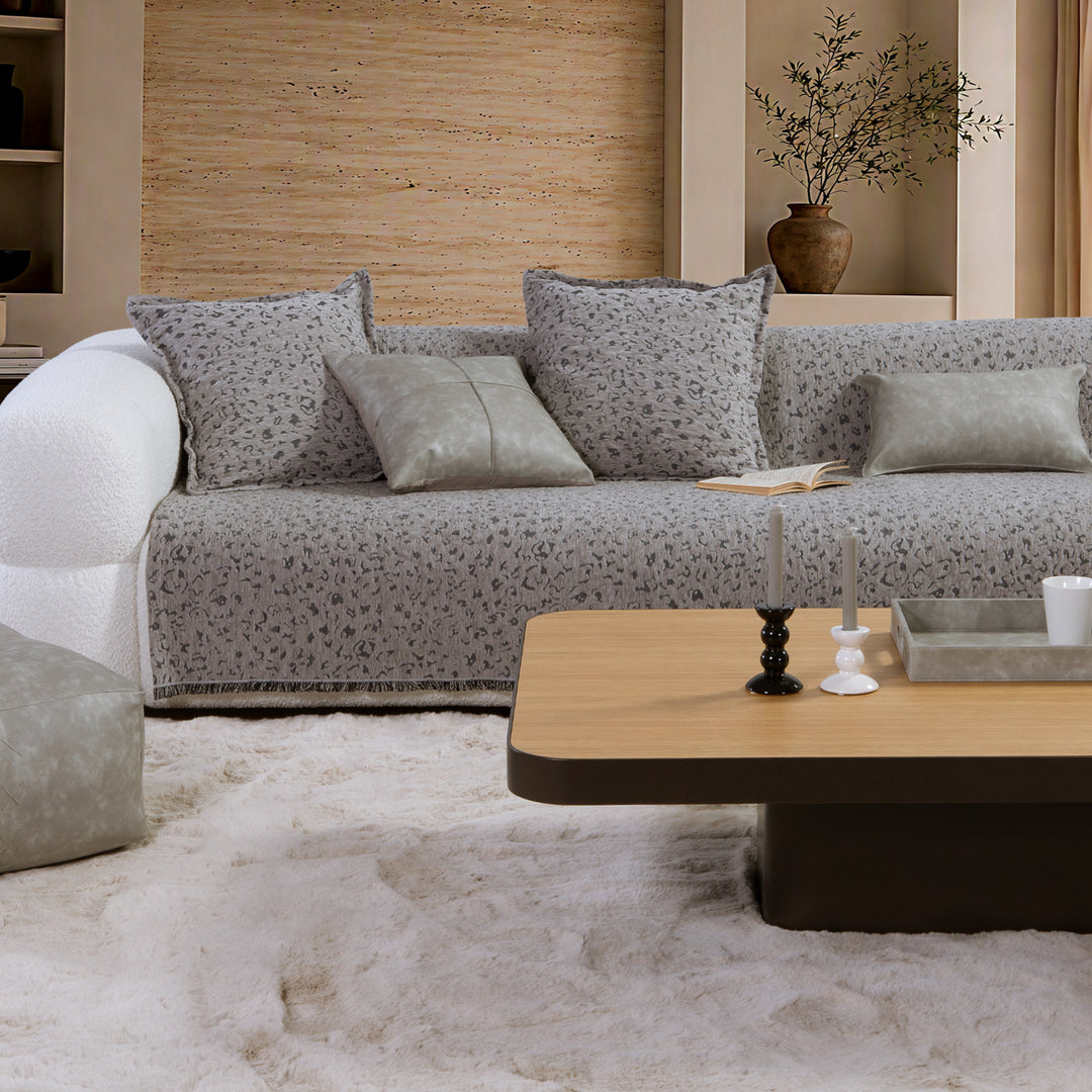 Ριχτάρι Διθέσιου Καναπέ Γκρι Leopard Nef-Nef Homeware