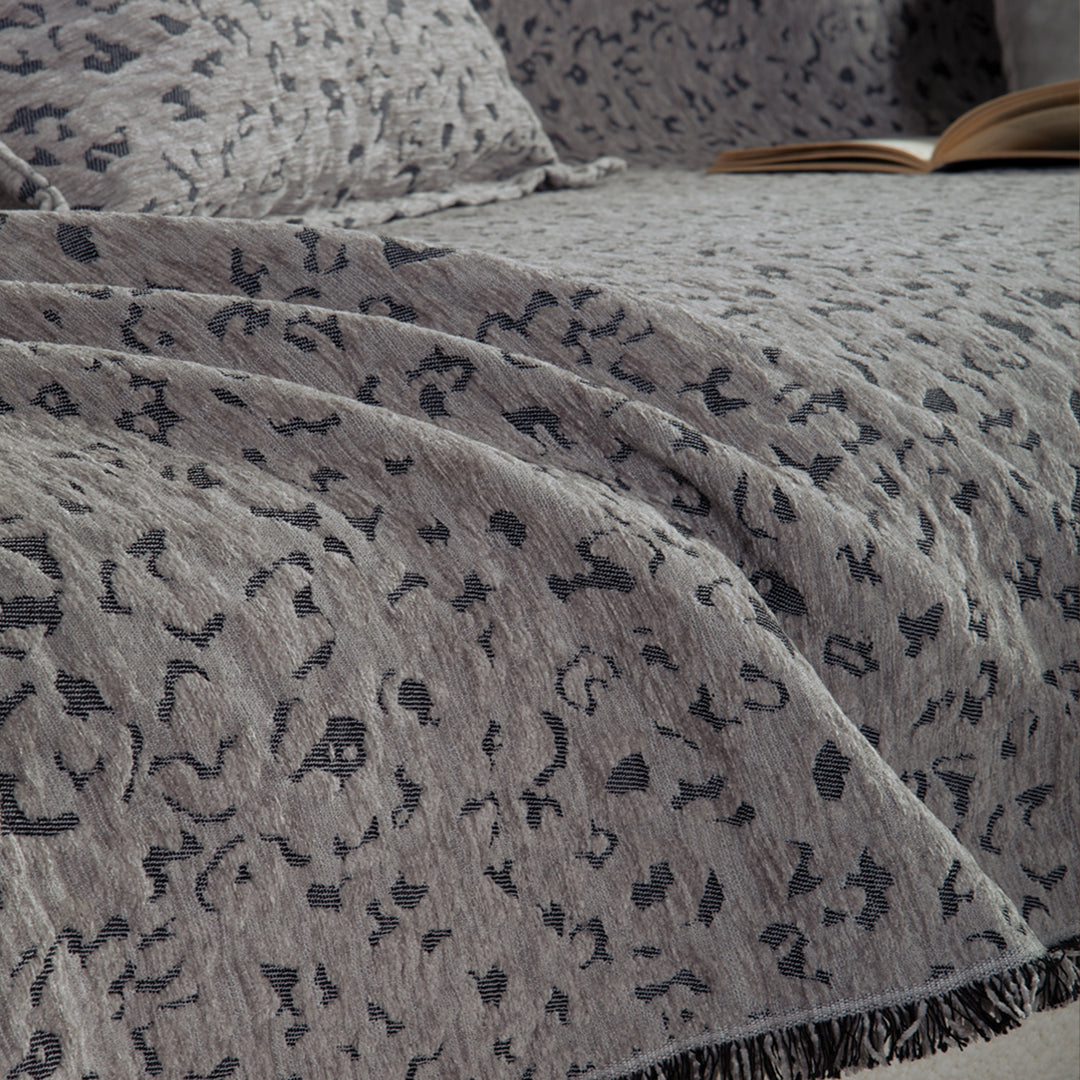 Ριχτάρι Διθέσιου Καναπέ Γκρι Leopard Nef-Nef Homeware