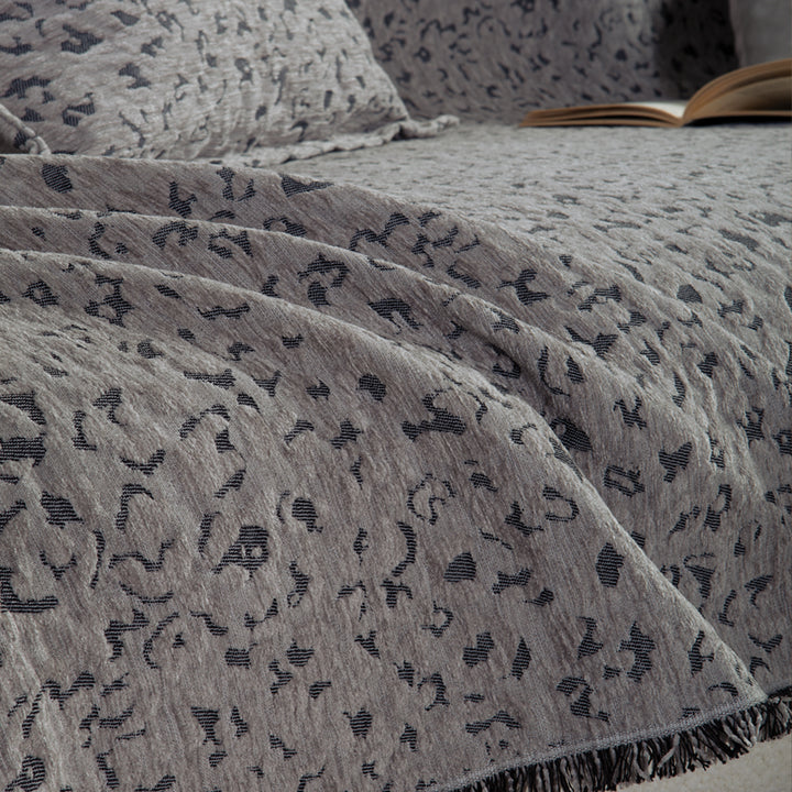 Ριχτάρι Διθέσιου Καναπέ Γκρι Leopard Nef-Nef Homeware