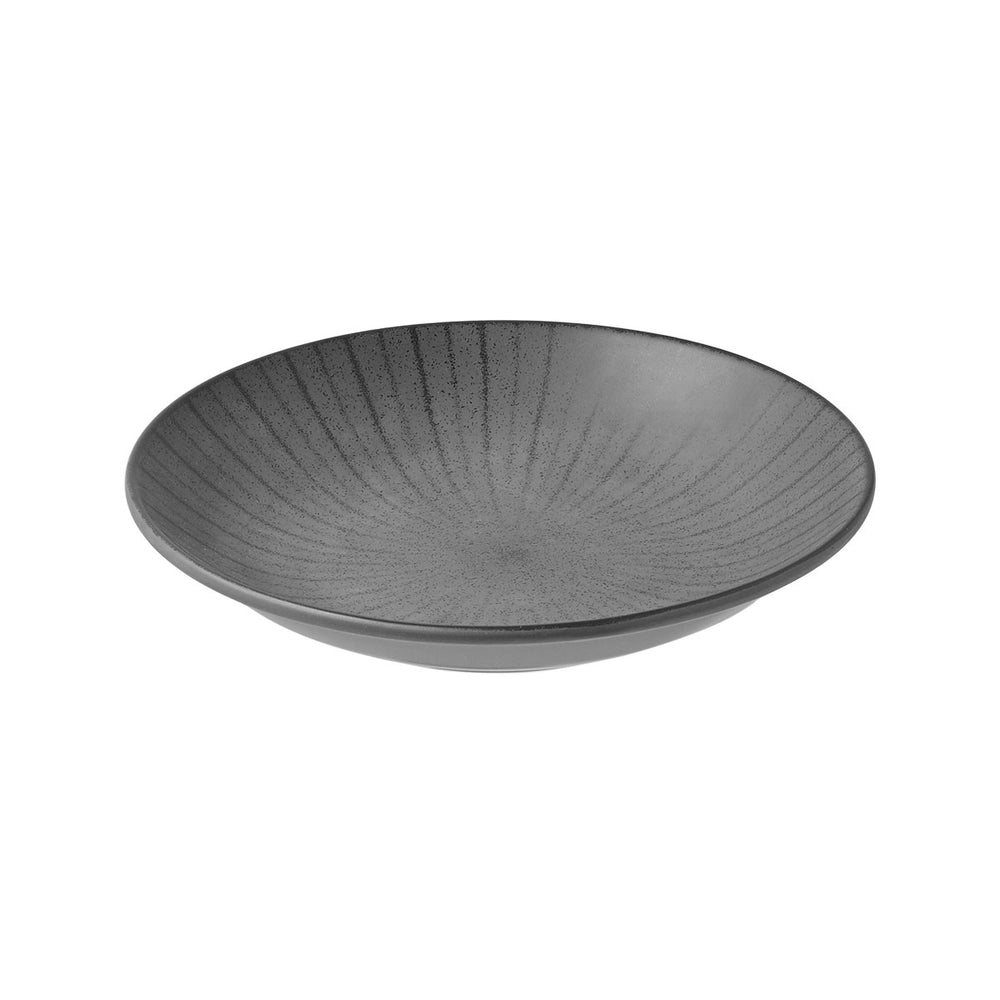 Πιάτο Βαθύ Ανθρακί με σχέδιο Πορσελάνινο 23cm Estia