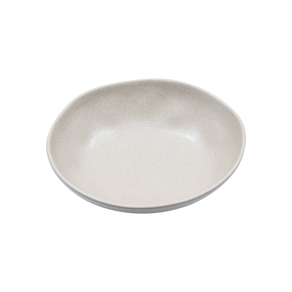 Πιάτο Βαθύ Εκρού-Γκρι 22cm Πορσελάνινο Estia