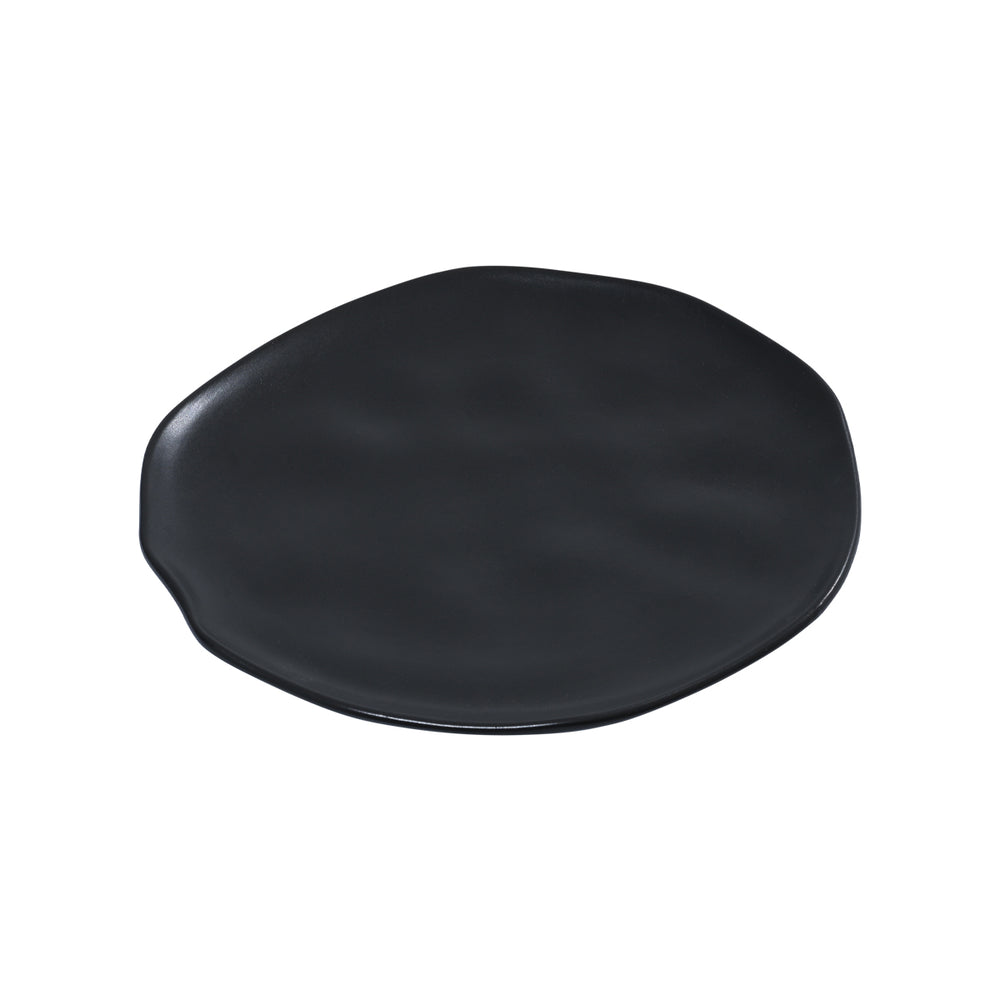 Πιάτο Ρηχό Μαύρο με Ακανόνιστο Σχήμα 27cm Πορσελάνινο Estia