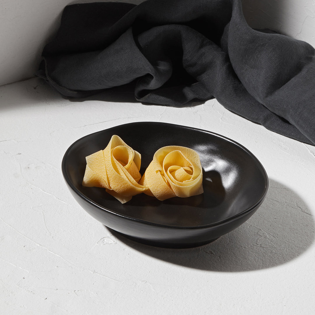 Πιάτο Βαθύ Μαύρο 22cm Πορσελάνινο Estia