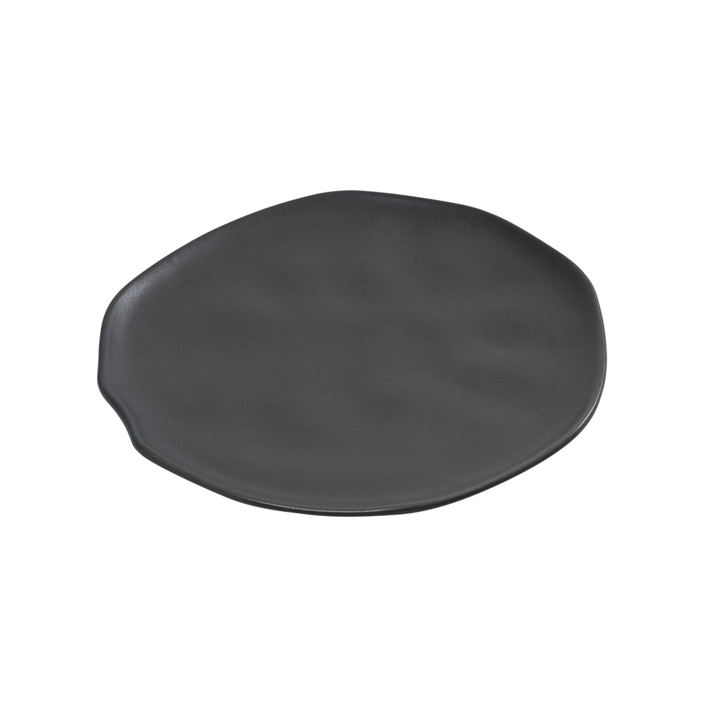 Πιάτο Ρηχό Ανθρακί με Ακανόνιστο Σχήμα 27cm Πορσελάνινο Estia