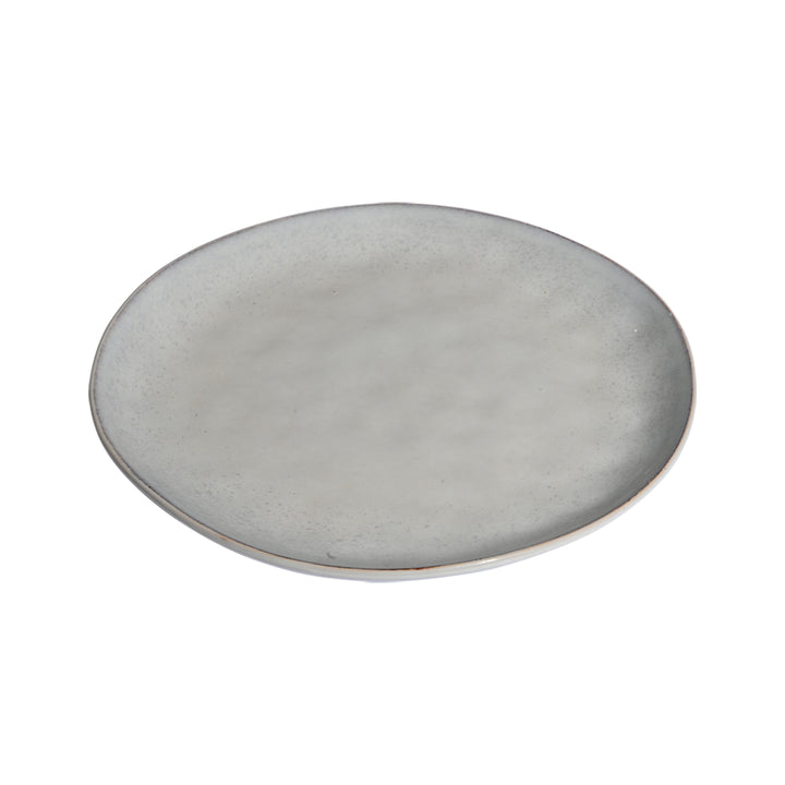 Πιάτο ρηχό stoneware Vignette Seal Estia σε γκρι απόχρωση με φυσική υφή.