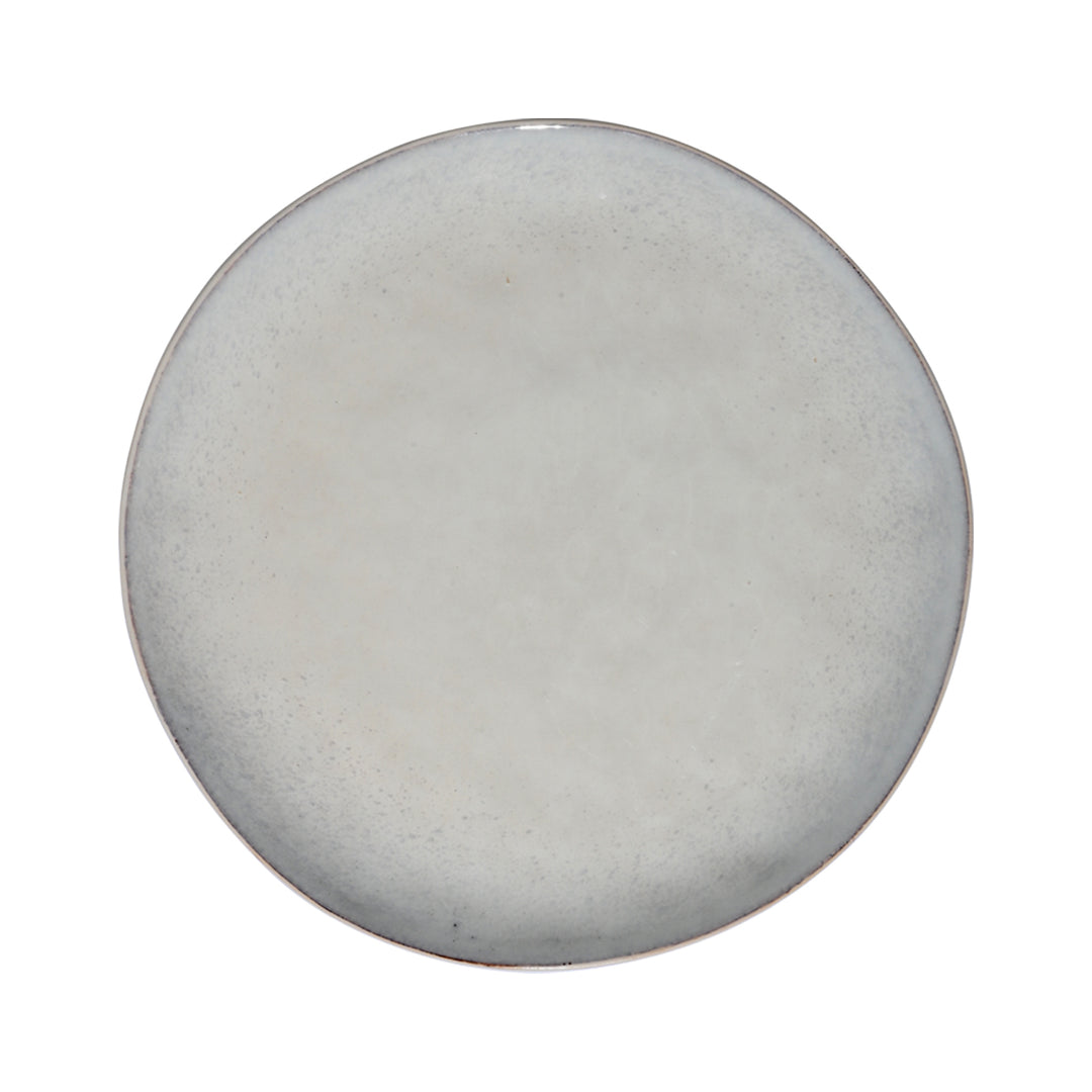 Πιάτο ρηχό Estia Vignette Seal με διακριτικά στίγματα και απαλή γκρι απόχρωση.