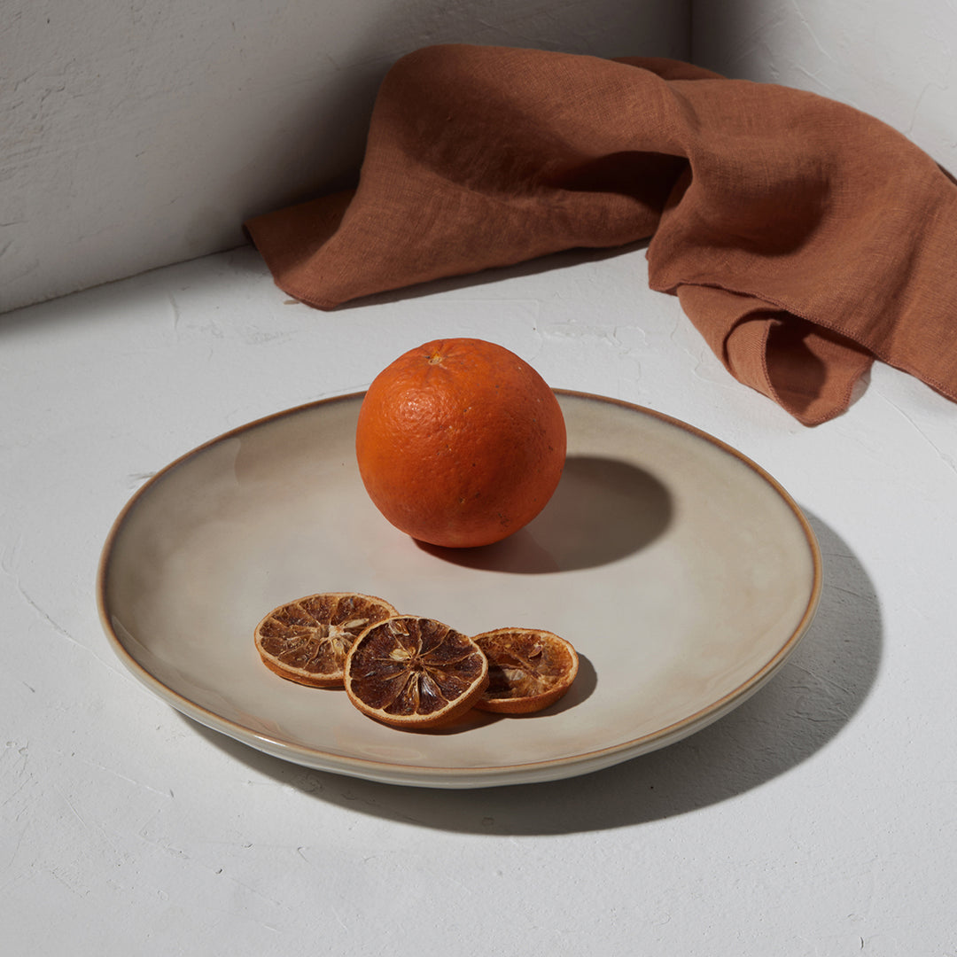 Πιάτο Ρηχό Εκρού Πορσελάνινο 27cm Ivory Estia