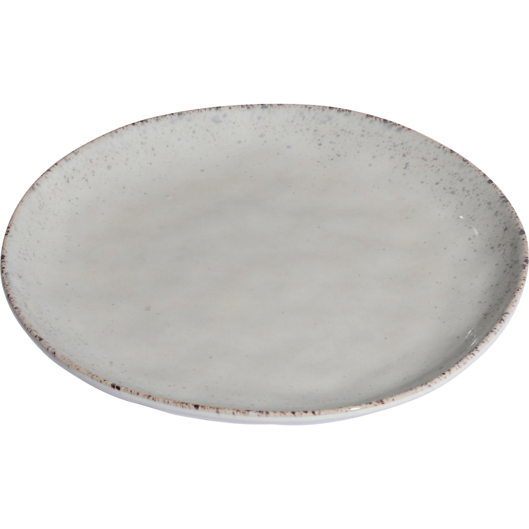 Πιάτο ρηχό stoneware Vignette Seal Estia σε γκρι απόχρωση με φυσική υφή.