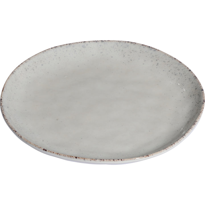 Πιάτο ρηχό stoneware Vignette Seal Estia σε γκρι απόχρωση με φυσική υφή.