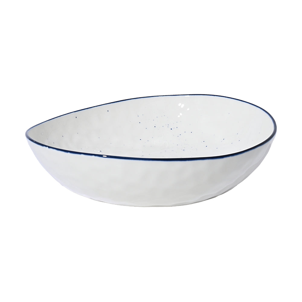 Πιάτο Βαθύ Λευκό με Μαύρο Περίγραμμα Πορσελάνινο 20cm Estia