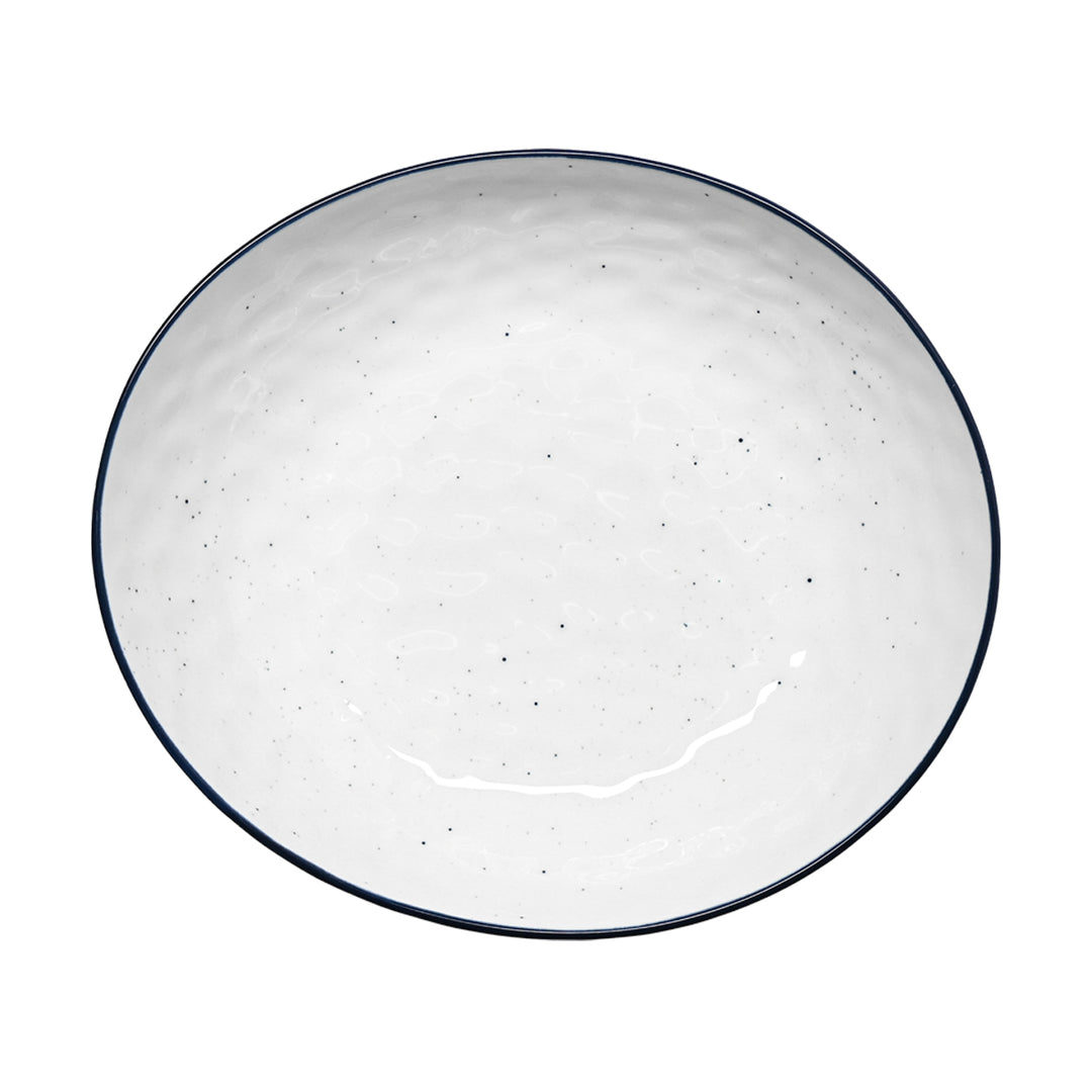 Πιάτο Βαθύ Λευκό με Μαύρο Περίγραμμα Πορσελάνινο 20cm Estia