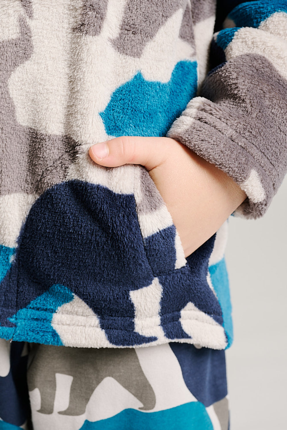 Παιδική Ζακέτα Γκρι με Σχέδια Αρκούδες Fleece Muy Demi από 10 έως 16 ετών