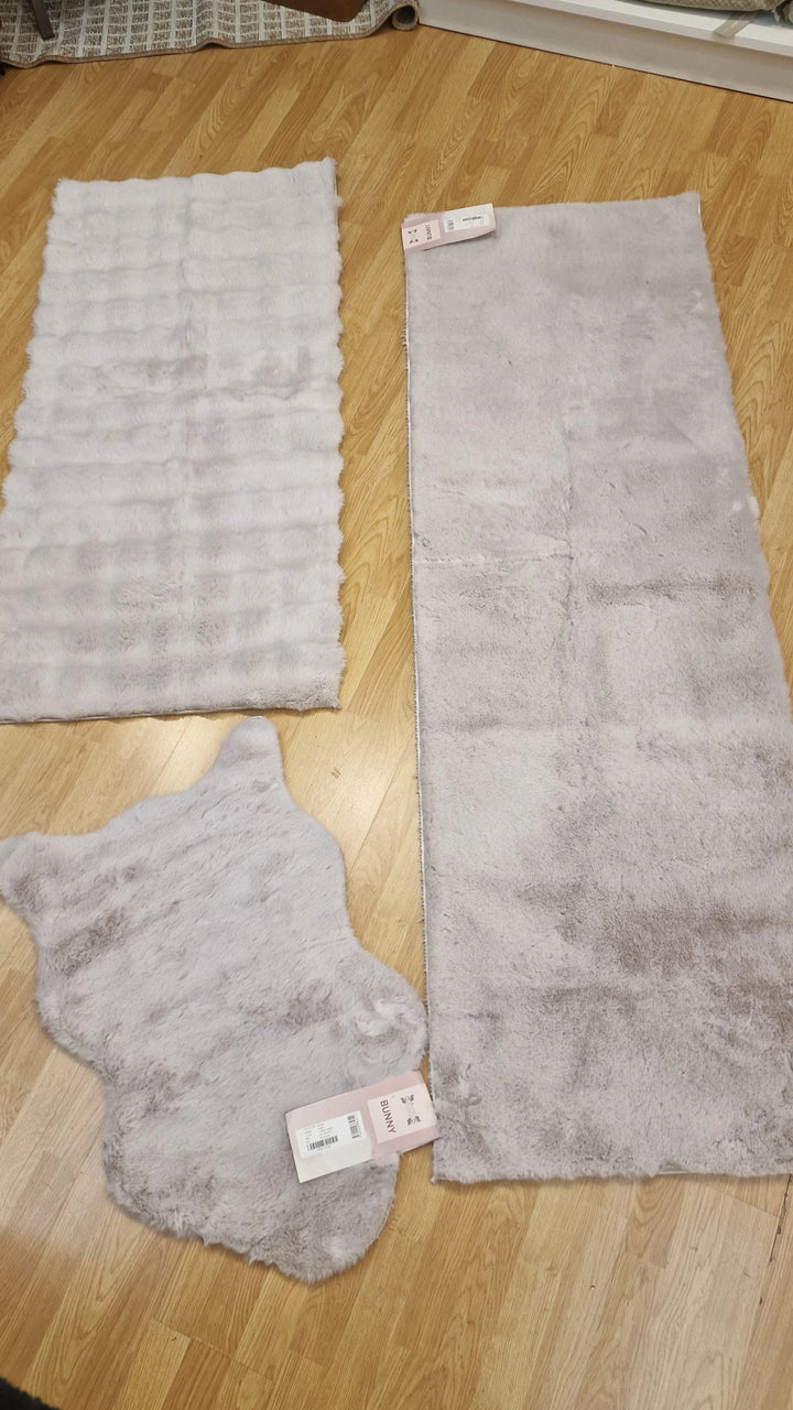 Γούνινο Χαλί Γκρι Συνθετικη Γούνα Bubble Royal Carpet 0.67X2.00