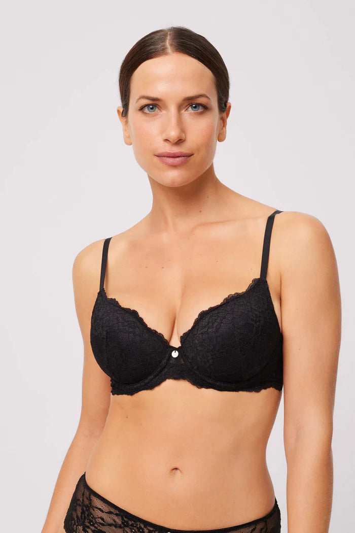 Γυναικείο Σουτιέν Μαύρο Με Ενίσχυση Σε Cup-C Ysabell Mora