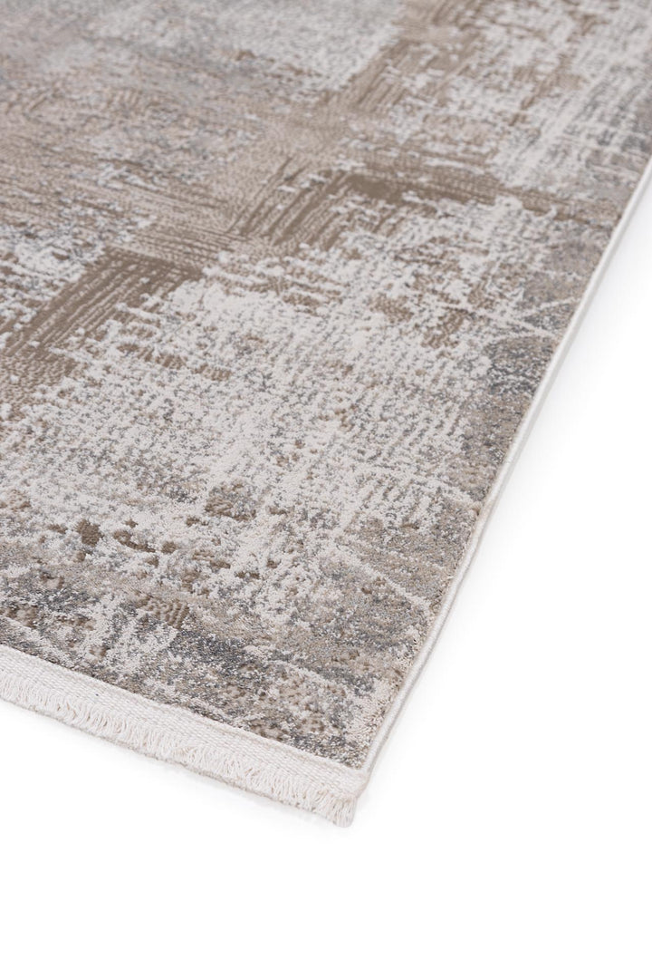 Χαλί Hermes της Royal Carpet σε εκρού, σε κοντινή λεπτομέρεια, με προσεγμένο σχέδιο της σειράς και εμφανή υφή επιφάνειας.