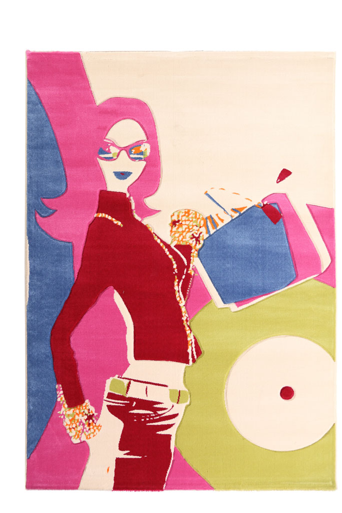 Παιδικό Χαλί Με Εκρού Βάση & Σχέδιο Με Κοπέλα Από Πολυπροπυλένιο City Royal Carpet 160Χ230cm (10 3904)