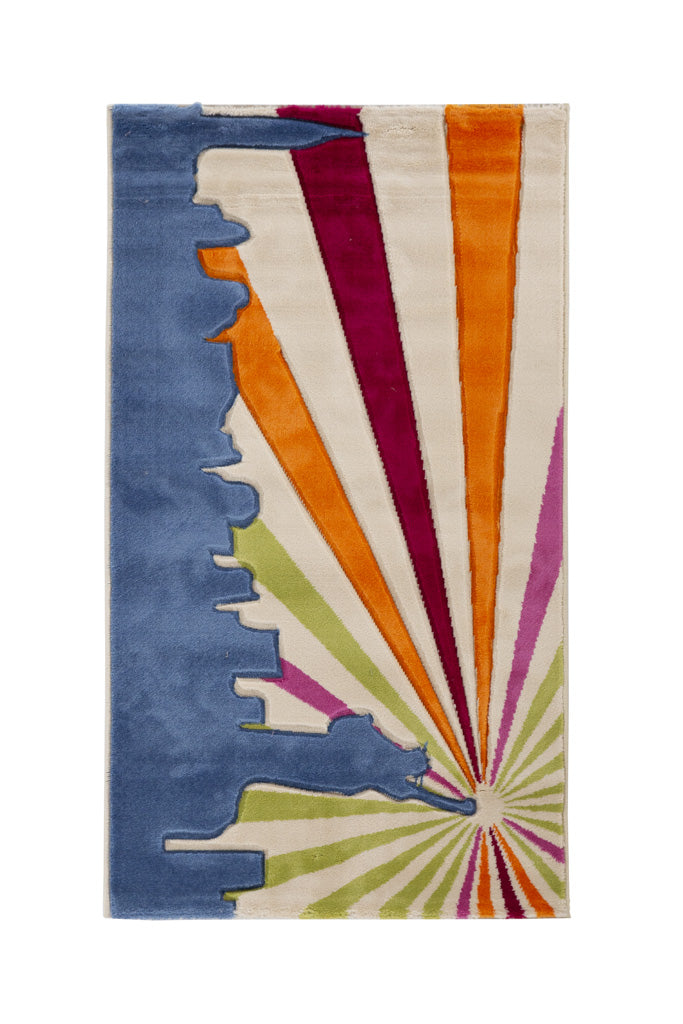 Παιδικό Χαλί Πολύχρωμο με το Άγαλμα της Ελευθερίας Από Πολυπροπυλένιο City Royal Carpet 80Χ140cm (11 3905)