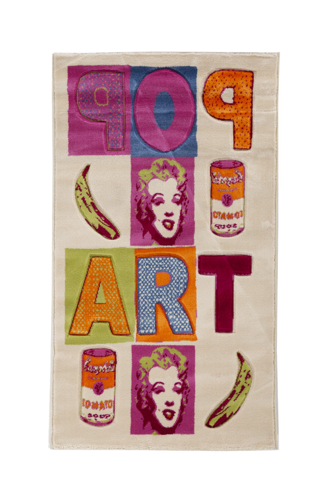 Παιδικό Χαλί Με Εκρού Βάση & Πολύχρωμα Σχέδιο Από Πολυπροπυλένιο City Royal Carpet 80Χ140cm (09 3903)